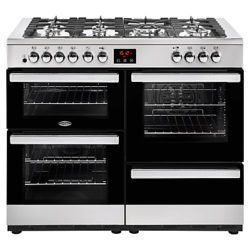 Belling Cookcentre 110DFT Dual Fuel Range Cooker Stainless Steel / Black